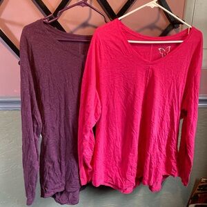 Just My Size Bundle of Two Long Sleeve Tees